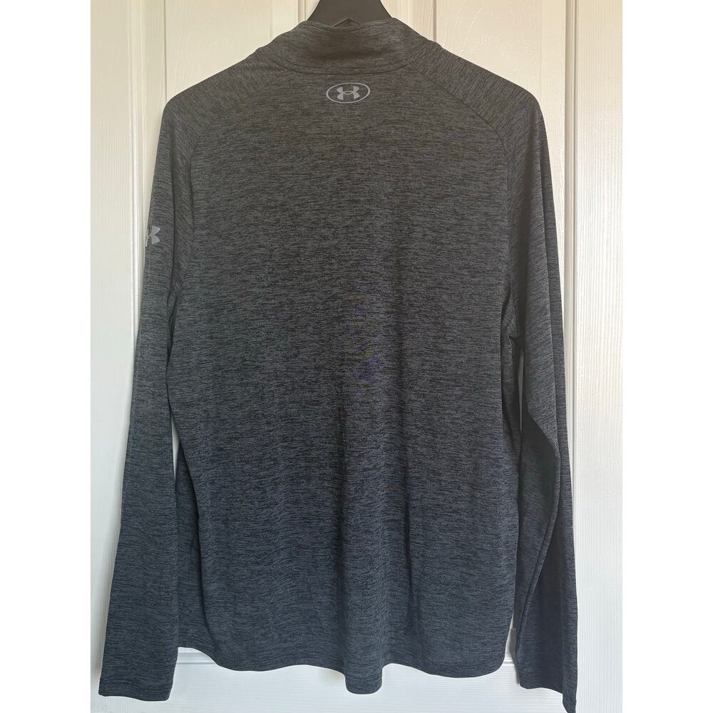 Under Armour Wisconsin Badgers Shirt‎ Mens XL Gray 1/4 Quarter Zip Long Sleeve - Picture 4 of 4